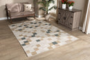 Hale Ivory and Gray Handwoven PET Yarn Area Rug Baxton