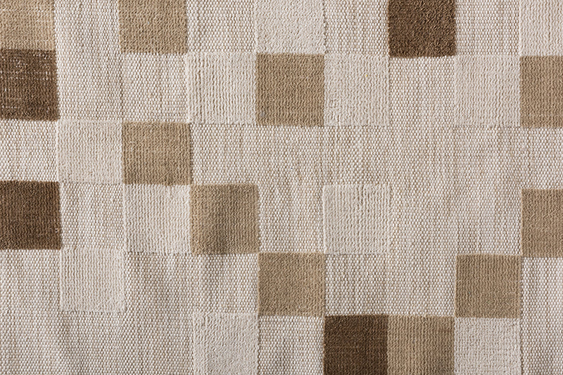 Hale Modern and Contemporary Ivory and Beige Handwoven PET Yarn Indoor and Outdoor Area Rug