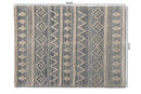 Lauro Ivory and Blue Handwoven Wool Blend Area Rug Baxton