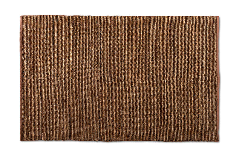 Maya Modern and Contemporary Natural Handwoven Leather Blend Area Rug