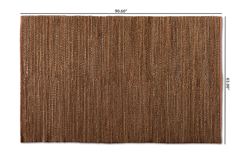 Maya Modern and Contemporary Natural Handwoven Leather Blend Area Rug