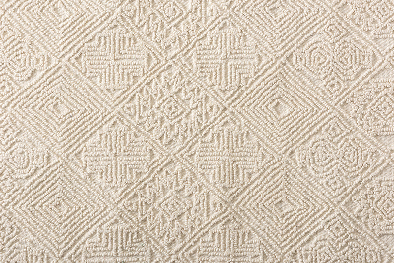 Velia Modern and Contemporary Ivory Handwoven Wool Area Rug