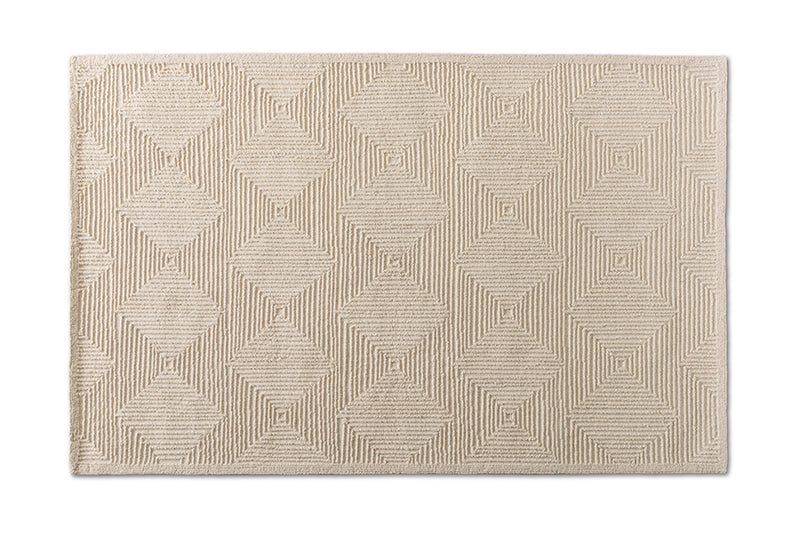 Jameson Modern and Contemporary Ivory Hand-Tufted Wool Area Rug