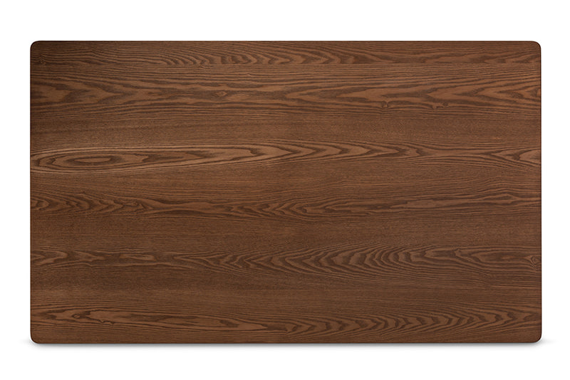 Ernest Mid-Century Walnut Brown Finished Wood Dining Table