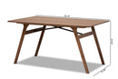 Ernest Walnut Brown Dining Table Baxton