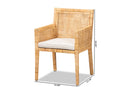 Trianna Natural and Rattan Dining Chair Baxton