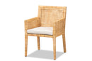 Trianna Natural and Rattan Dining Chair Baxton