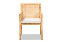 Trianna Natural and Rattan Dining Chair Baxton