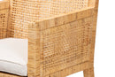 Trianna Natural and Rattan Dining Chair Baxton