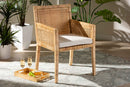 Trianna Natural and Rattan Dining Chair Baxton