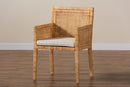 Trianna Natural and Rattan Dining Chair Baxton