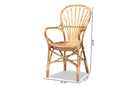 Dannell Natural Finished Rattan Dining Chair Baxton