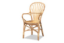 Dannell Natural Finished Rattan Dining Chair Baxton