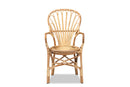 Dannell Natural Finished Rattan Dining Chair Baxton