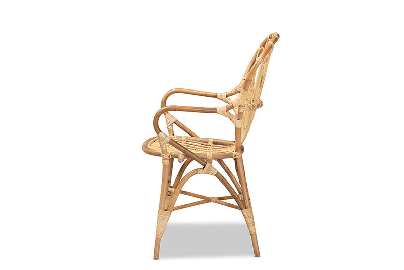 Dannell Natural Finished Rattan Dining Chair Baxton