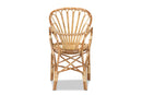 Dannell Natural Finished Rattan Dining Chair Baxton