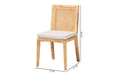 Lumines Natural and Rattan Dining Chair Baxton