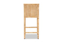 Lumines Natural and Rattan Counter Stool Baxton