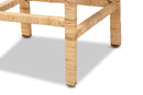 Lumines Natural and Rattan Counter Stool Baxton