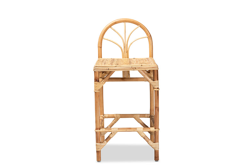 Dayna Modern and Contemporary Natural Finished Rattan Counter Stool