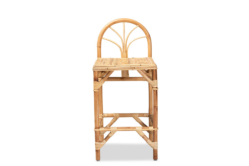Dayna Natural Finished Rattan Counter Stool Baxton