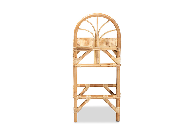 Dayna Modern and Contemporary Natural Finished Rattan Counter Stool