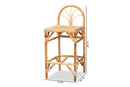Dayna Natural Finished Rattan Counter Stool Baxton