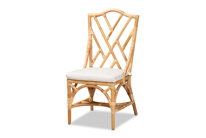 April Natural Finished Rattan Dining Chair Baxton