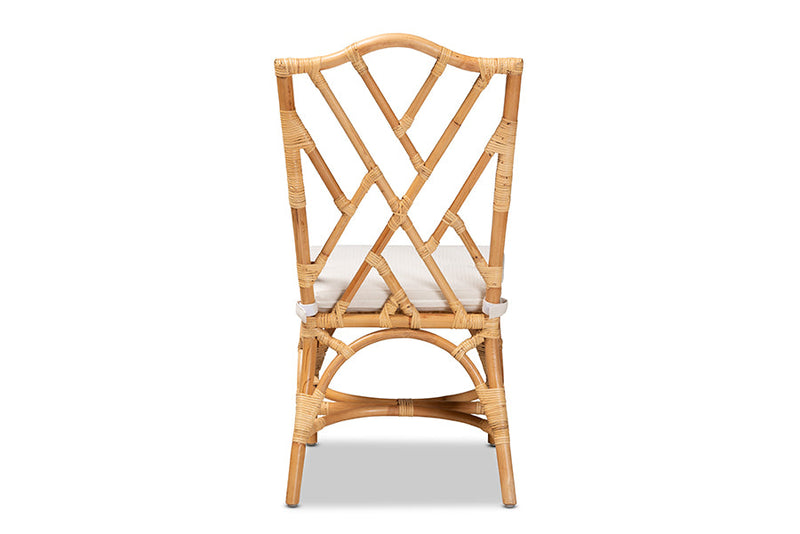 April Natural Finished Rattan Dining Chair Baxton