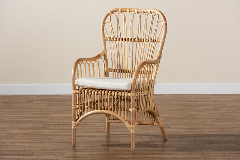 Elira Natural Finished Rattan Armchair Baxton