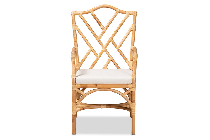 Kyle Modern and Contemporary Natural Finished Rattan Dining Chair