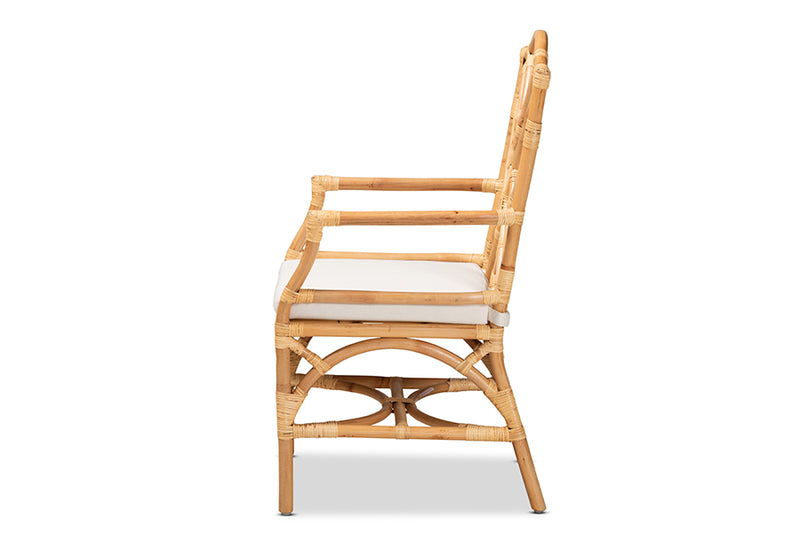 Kyle Modern and Contemporary Natural Finished Rattan Dining Chair