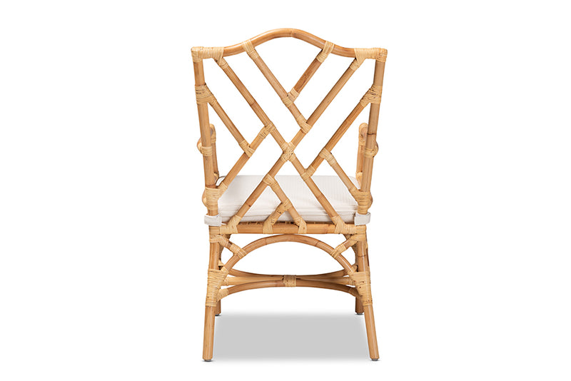 Kyle Modern and Contemporary Natural Finished Rattan Dining Chair
