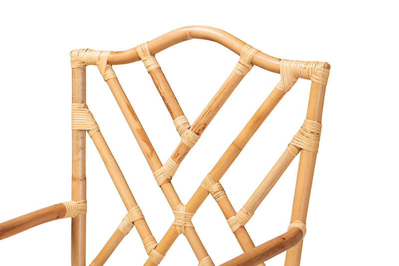 Kyle Modern and Contemporary Natural Finished Rattan Dining Chair