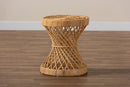 Dayna Natural Finished Rattan End Table Baxton
