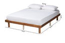 Fortuna Walnut Brown King Size Platform Bed Baxton
