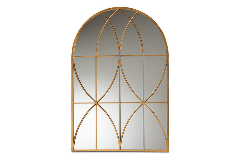 Laura Gold Finished Metal Accent Wall Mirror Baxton