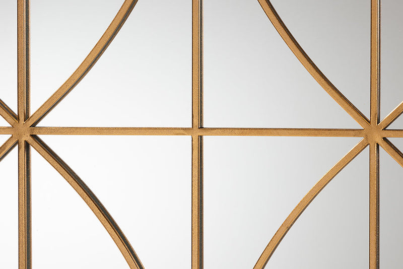 Laura Gold Finished Metal Accent Wall Mirror Baxton