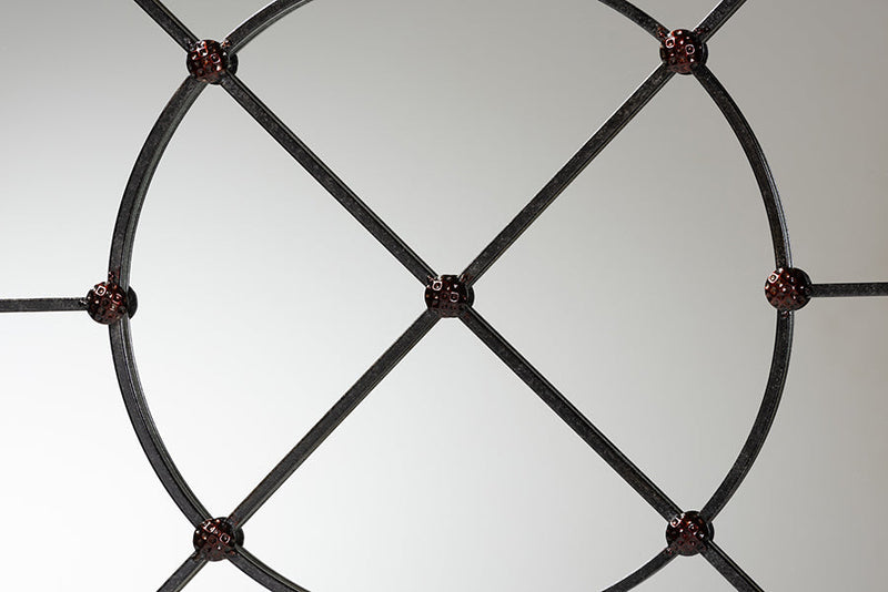 Jovia Black Finished Metal Accent Wall Mirror Baxton