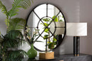Jovia Black Finished Metal Accent Wall Mirror Baxton