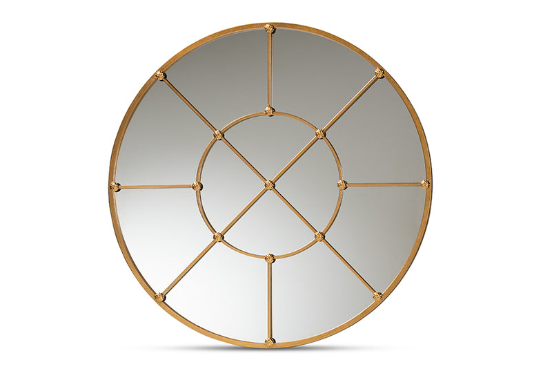 Jovia Modern and Contemporary Gold Finished Metal Accent Wall Mirror