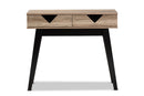 Ancel Light Brown 2-Drawer Console Table Baxton