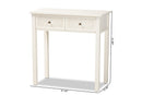Calista White 2-Drawer Console Table Baxton