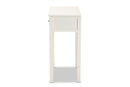 Calista White 2-Drawer Console Table Baxton
