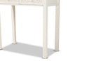 Calista White 2-Drawer Console Table Baxton