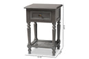 Danielle Gray 1-Drawer End Table Baxton