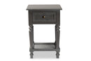 Danielle Gray 1-Drawer End Table Baxton