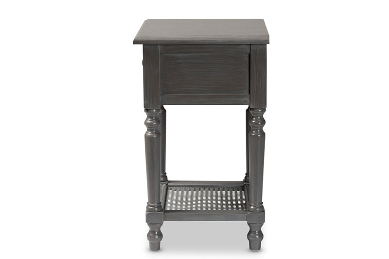 Danielle Gray 1-Drawer End Table Baxton