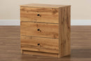 Sheraton Oak Brown 3-Drawer Storage Chest Baxton
