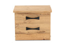 Dalida Oak Brown 2-Drawer Nightstand Baxton